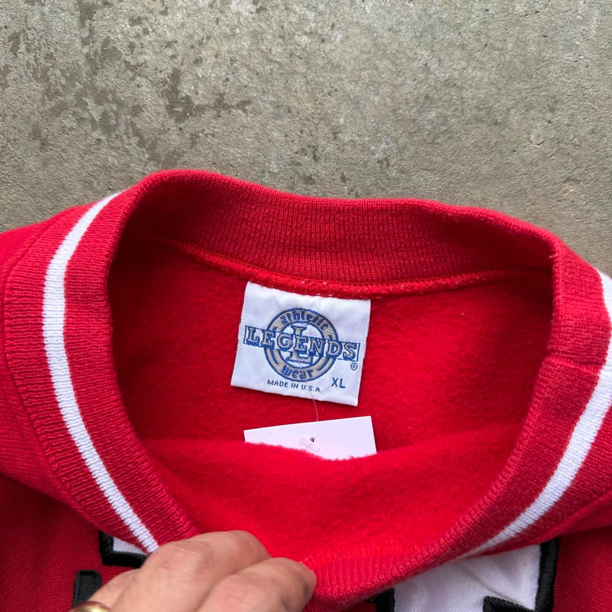 Vintage 90s Nebraska Huskers Striped Sleeve Crewneck - X-Large