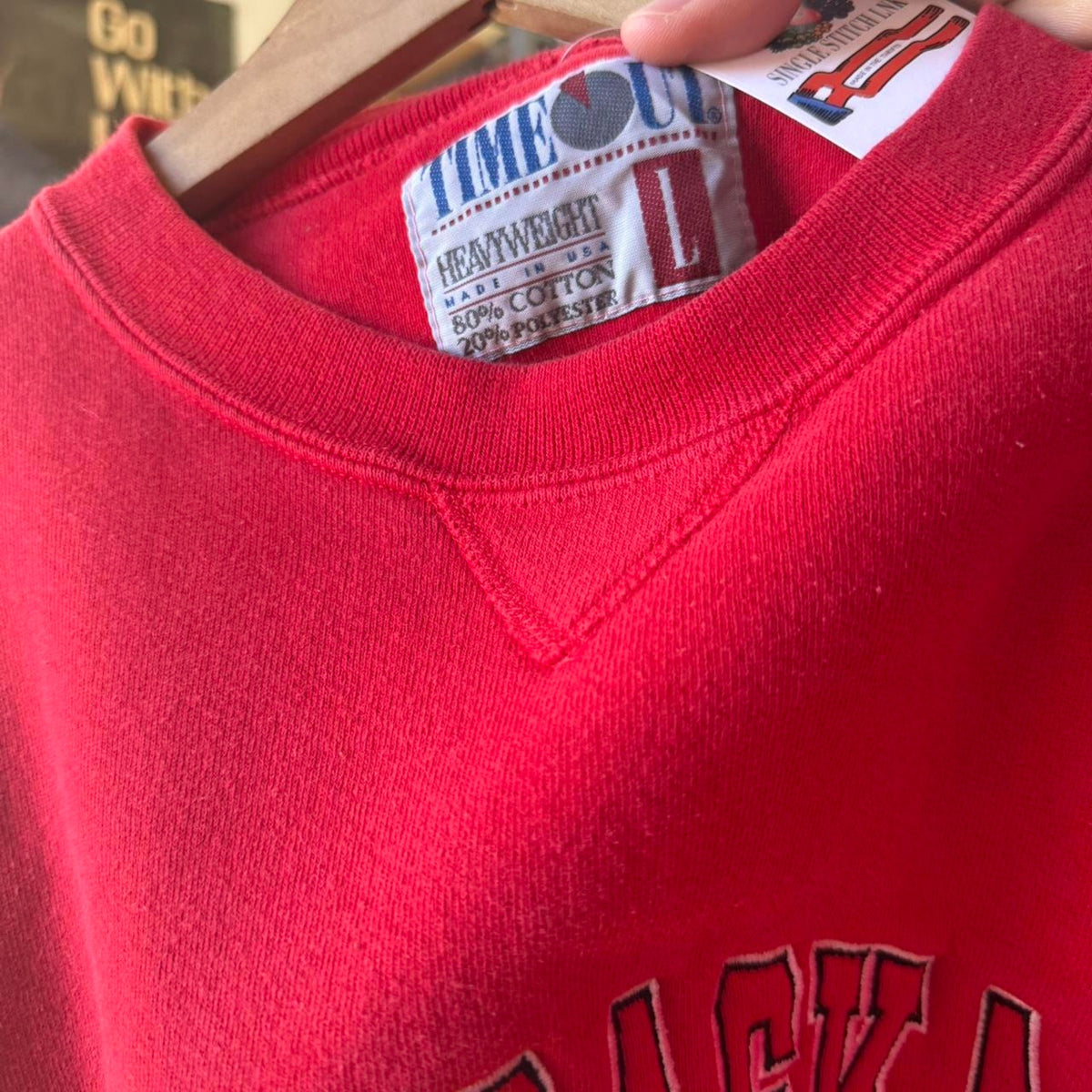 Vintage 90s Nebraska Huskers Spell Out Crewneck - Large