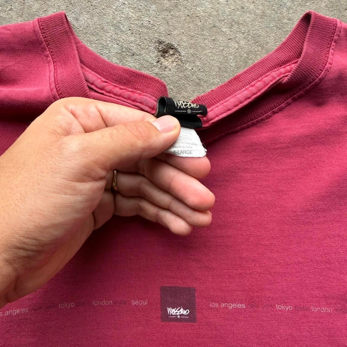 Vintage 90s Mossimo Box Logo T-Shirt - X-Large