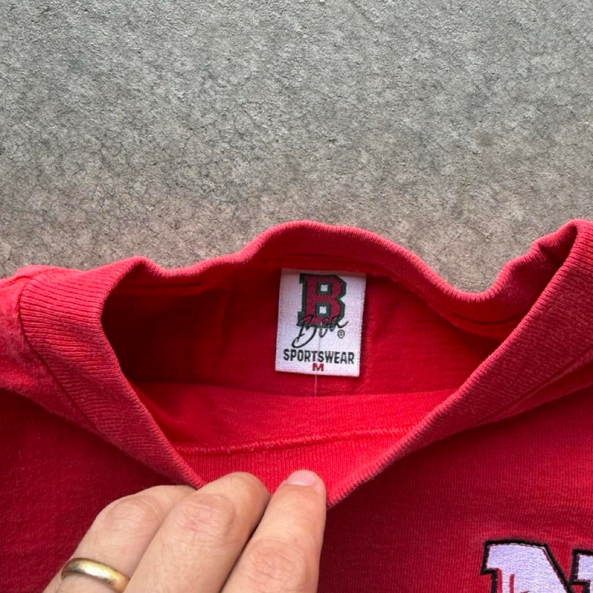Vintage 90s Nebraska Huskers Embroidered T-Shirt - Medium