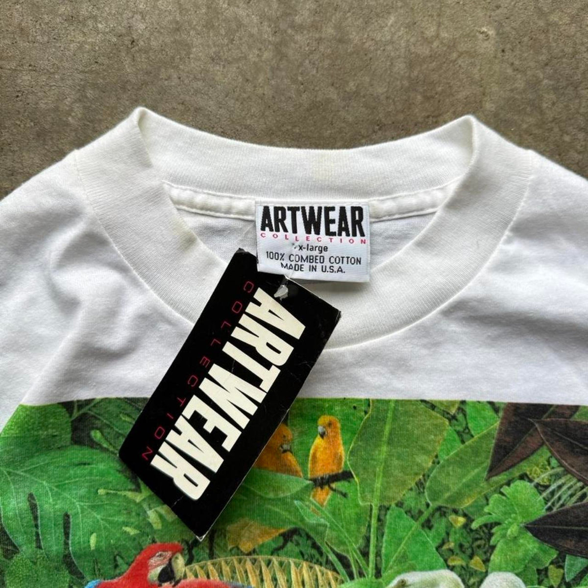 Vintage 90s Rainforest Animal Artwear T-Shirt - X-Large