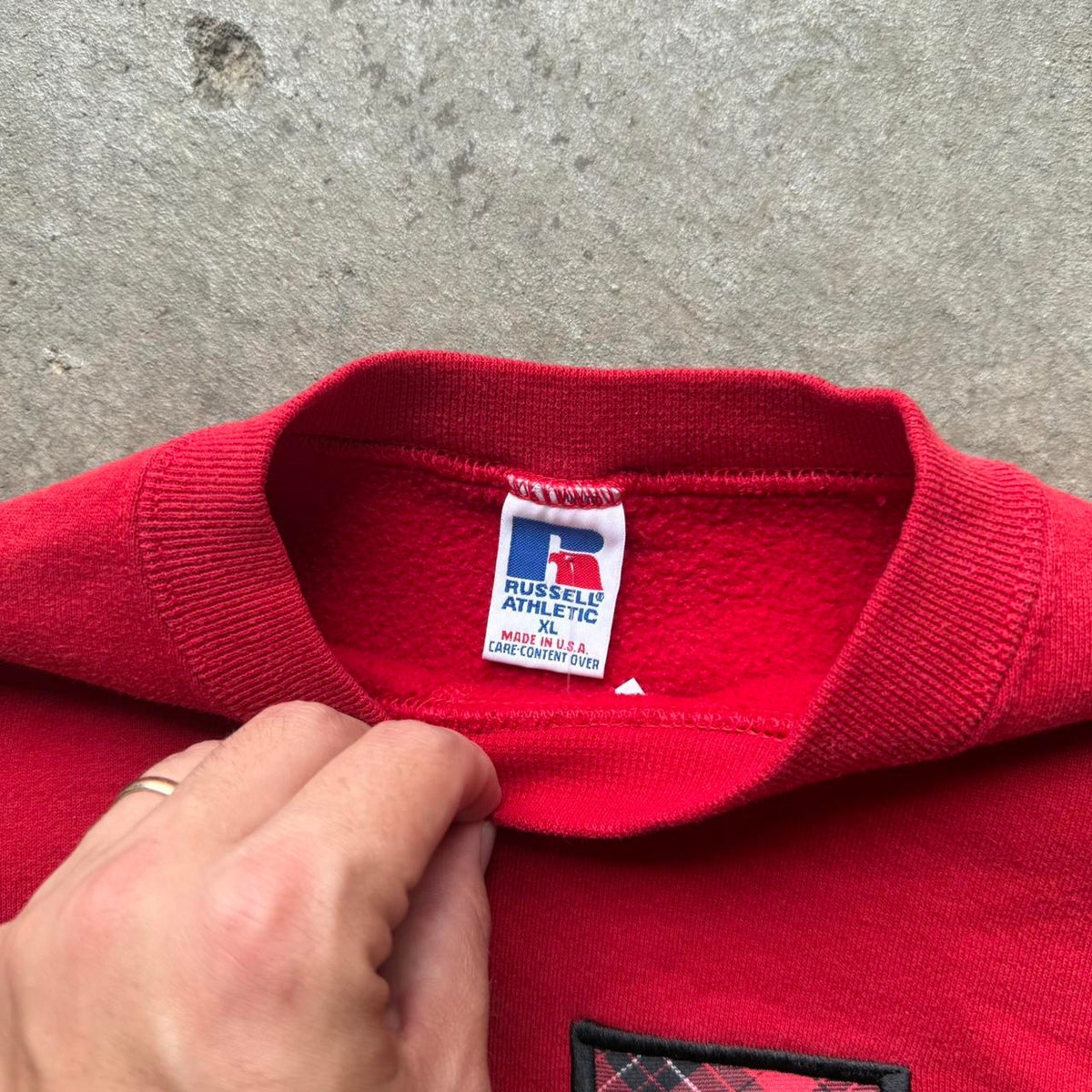 Vintage 90s Nebraska Huskers Plaid Crewneck - X-Large