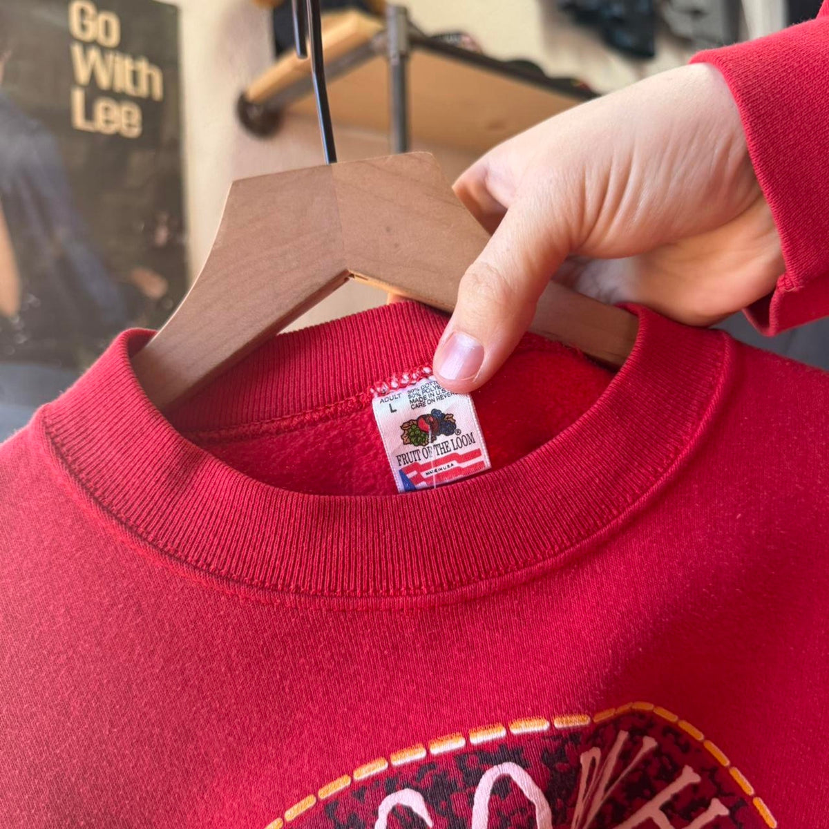 Vintage 90s Nebraska Huskers Football Crewneck - Large