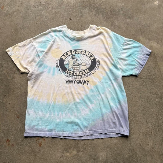 Vintage 90s Ben and Jerry’s Wavy Gravy Ice Cream T-Shirt - XX-Large