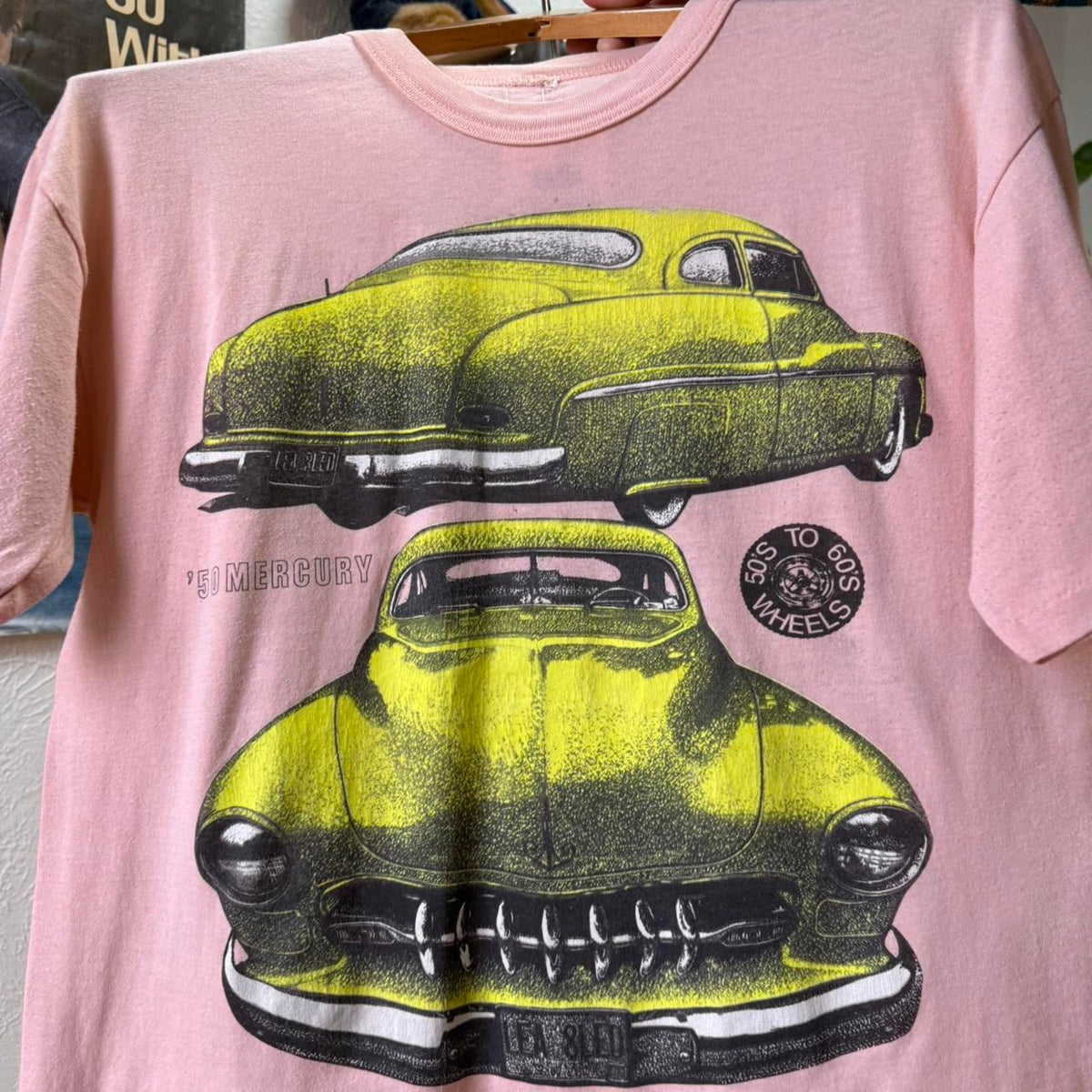Vintage 80s Yellow Taxi Cab Car T-Shirt - Large