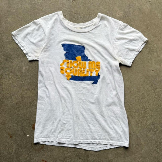 Vintage 80s Show Me Equality T-Shirt - Large