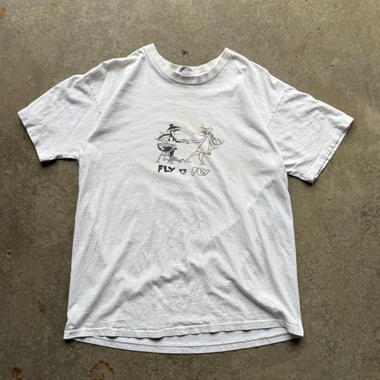 Vintage 90s Black Fly Vs Fly Eyewear Promo T-Shirt - X-Large