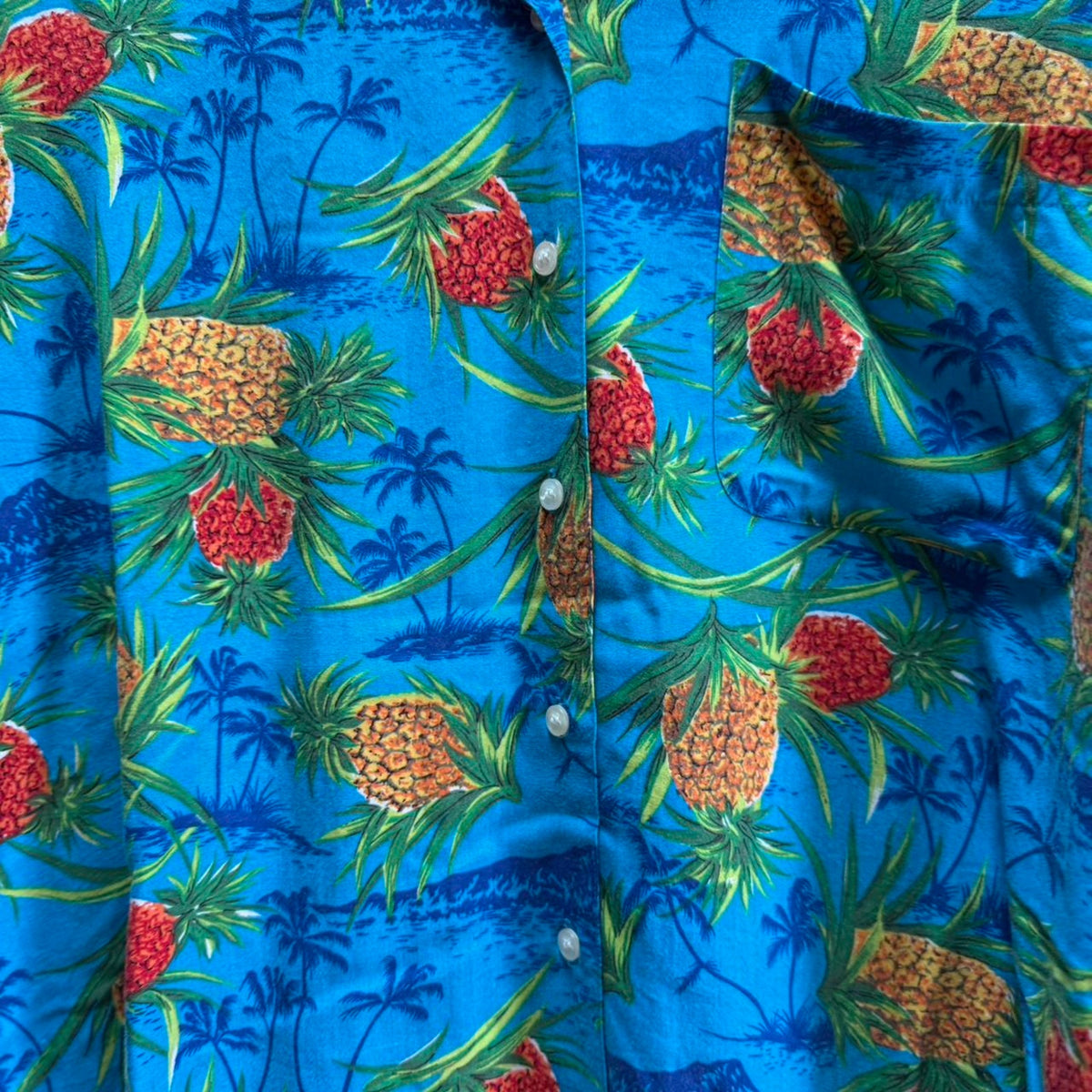Vintage 90s Gap Floral Hawaiian Loop Collar Shirt - Large