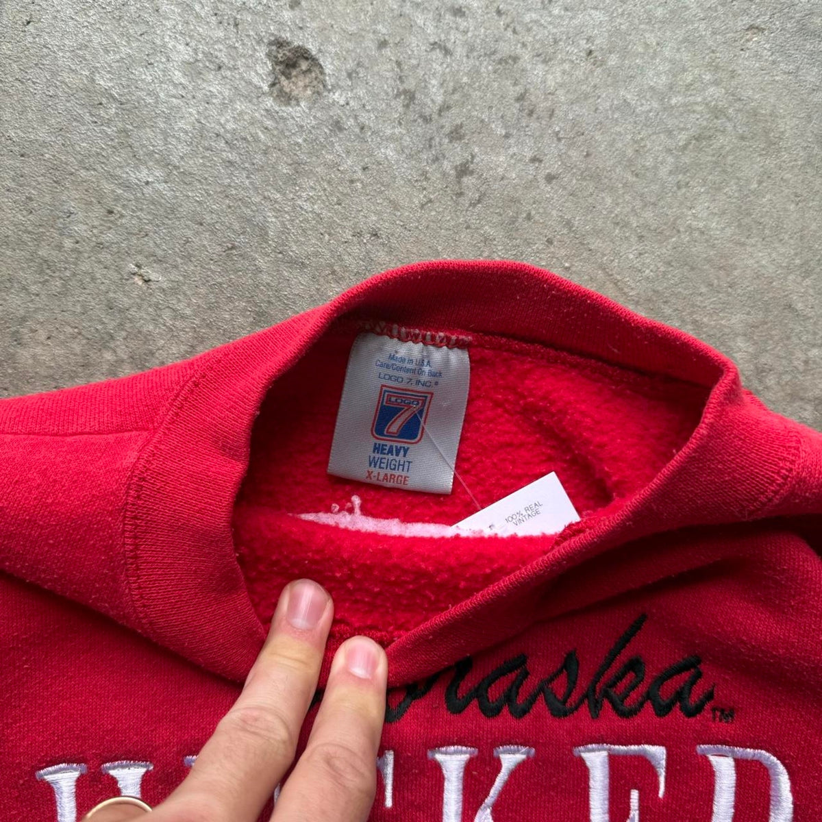 Vintage 90s Nebraska Huskers Embroidered Crewneck - X-Large