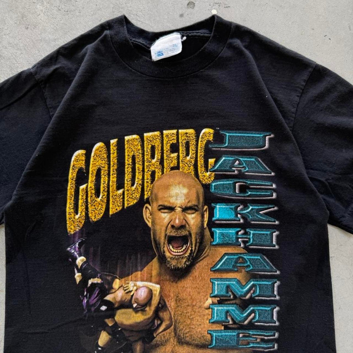 Vintage 90s Goldberg Jackhammer WCW Wrestling T-Shirt - Large
