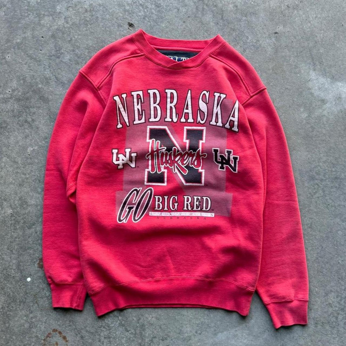 Vintage 90s Nebraska Huskers Go Big Red Crewneck - Small
