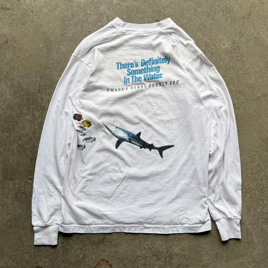 Vintage 90s Omaha Henry Doorly Zoo Sea Things Shark T-Shirt - Medium