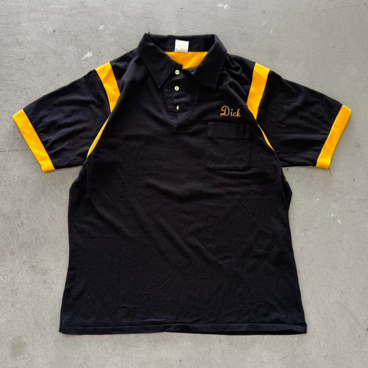 Vintage 80s Chain Stitched Dick Eagles Polo Shirt - X-Large