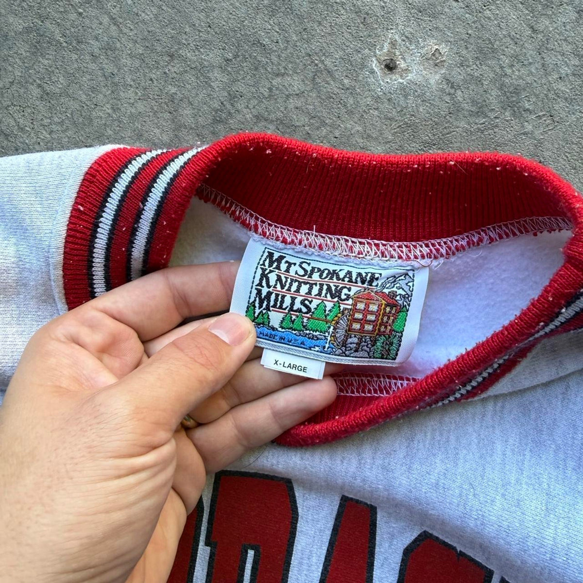 Vintage 90s Nebraska Huskers Ringed Crewneck - X-Large