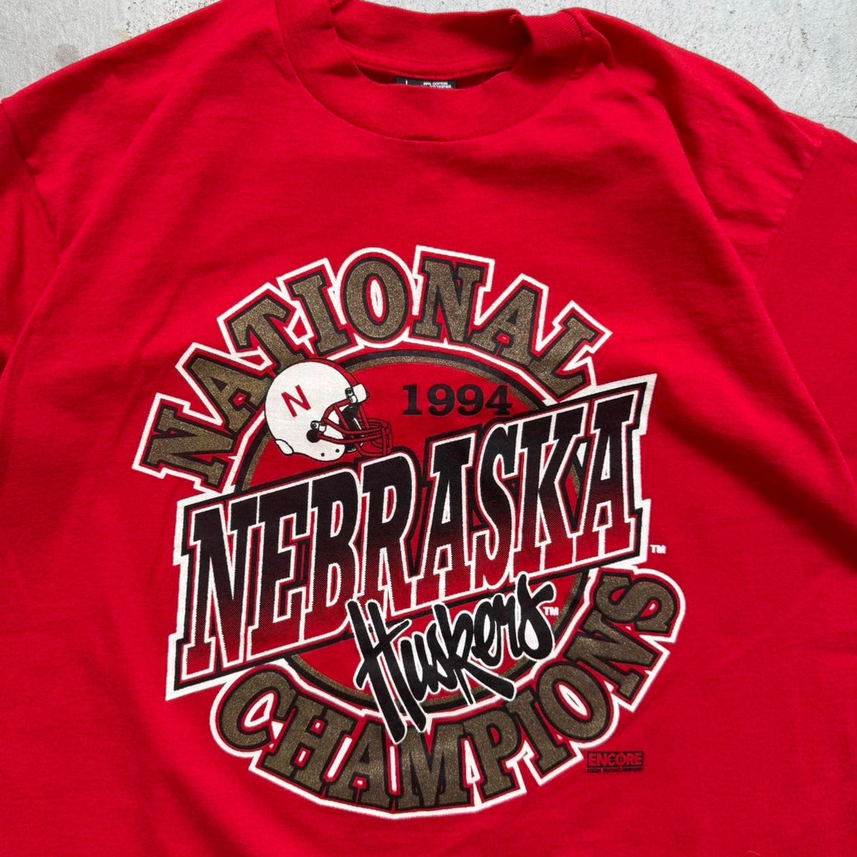 Vintage 1994 Nebraska Huskers National Champions T-Shirt - Large