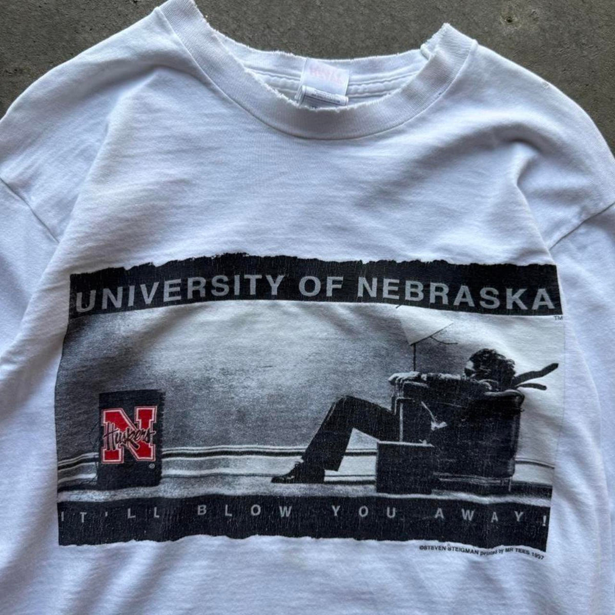Vintage 90s University of Nebraska Maxwell Parody Longsleeve T-Shirt - Medium