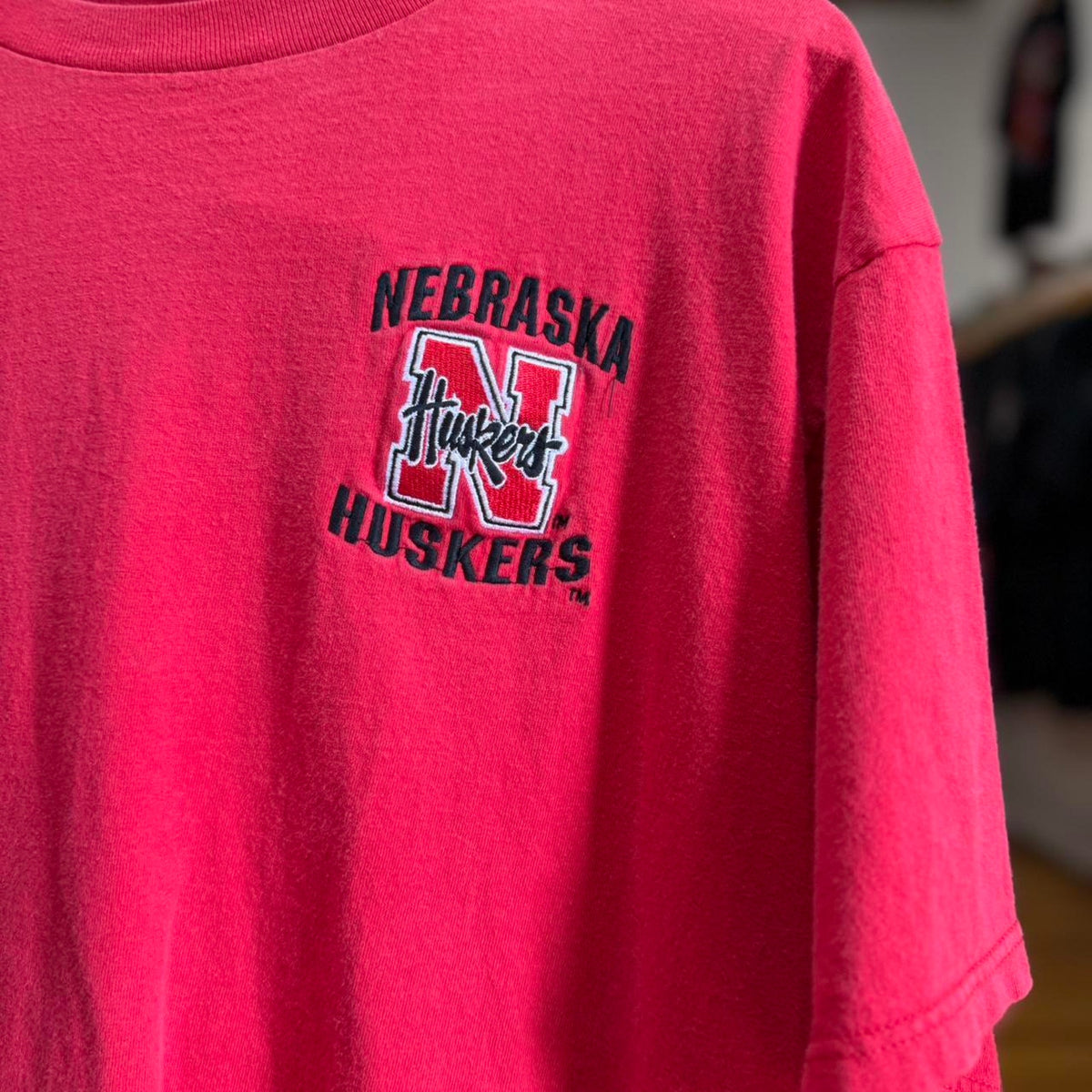 Vintage 90s Nebraska Huskers Embroidered T-Shirt