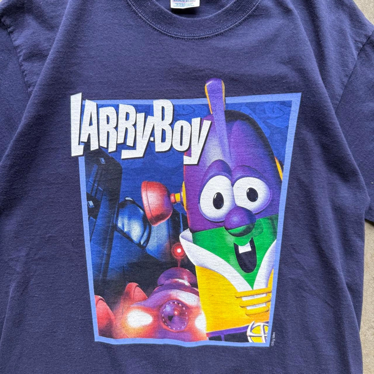 Vintage 90s Veggietales Larry Boy T-Shirt - Medium