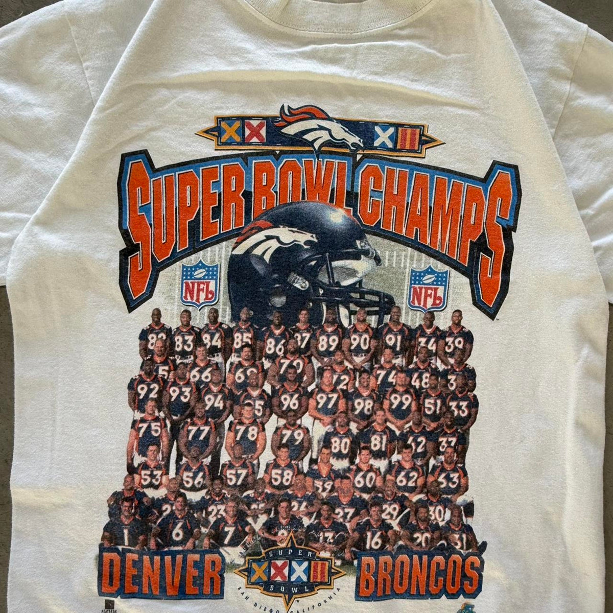 Vintage 90s Super Bowl Champions Broncos T-Shirt - Kids Large 14-16