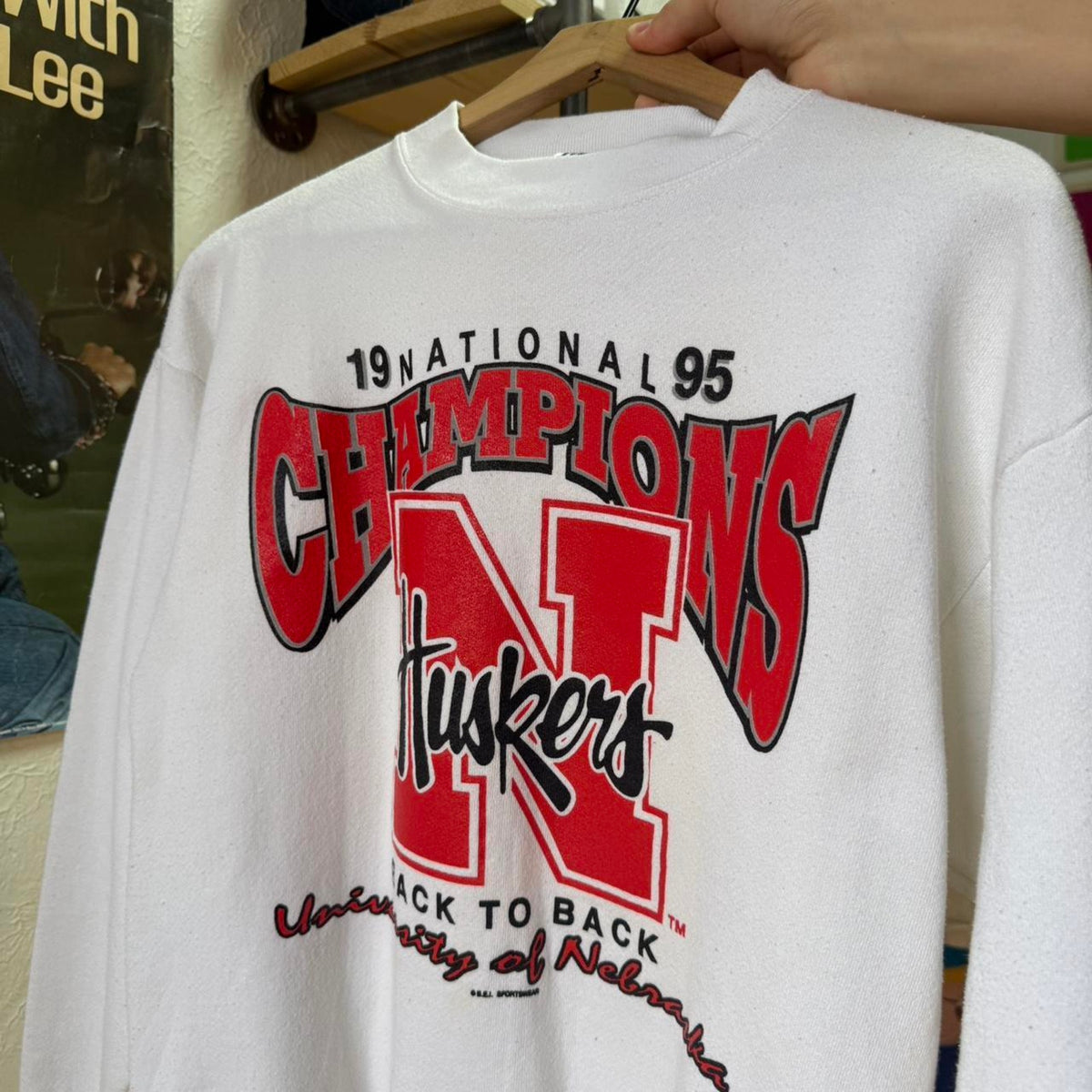 Vintage 90s Nebraska National Champions Football Crewneck - Medium