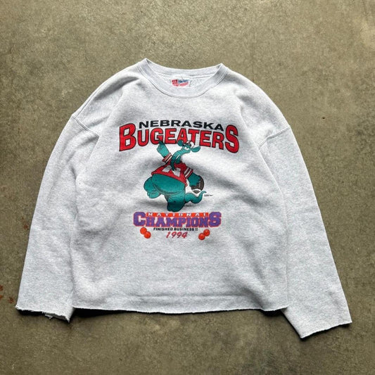 Vintage 90s Nebraska Bugeaters Husker Champions Crewneck - Large