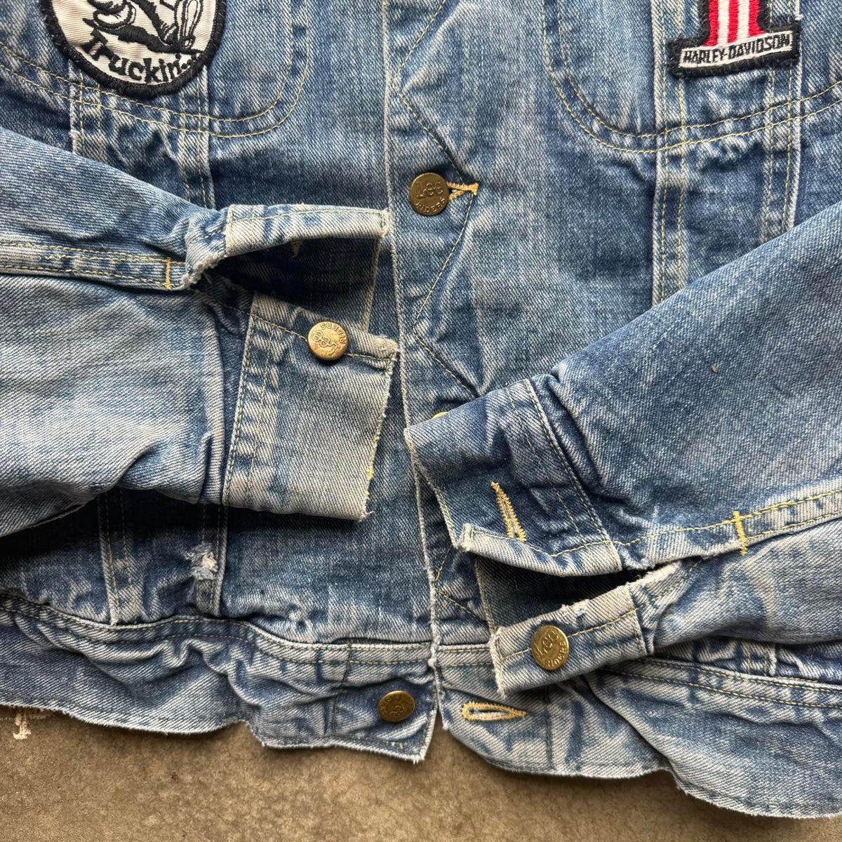 Vintage 70s Lee Stormrider Blanket Lined Patch Jacket - 38