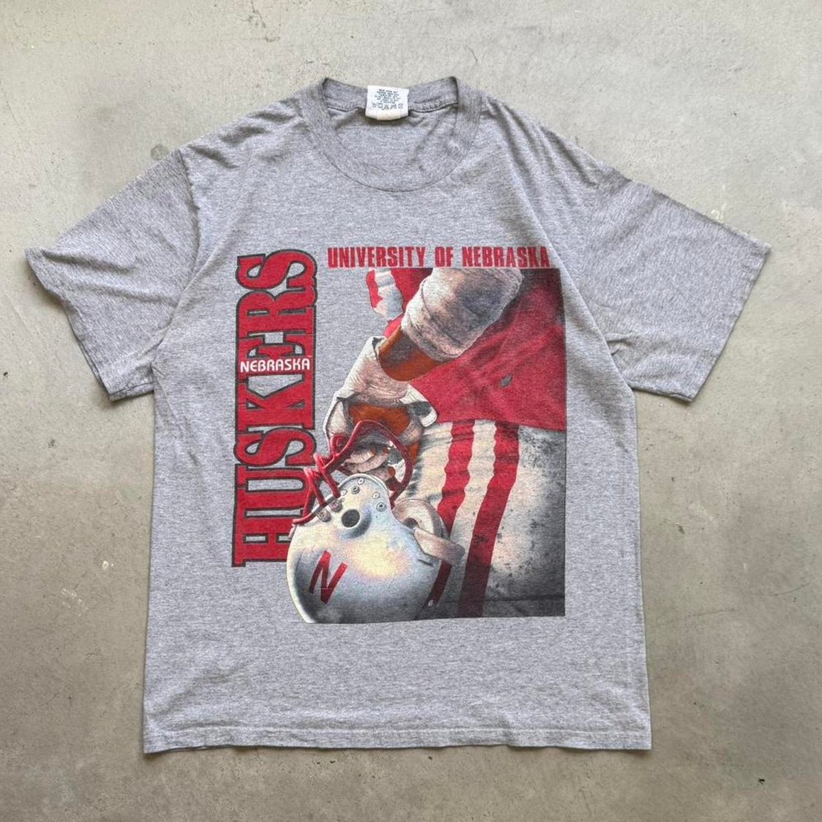 Vintage 90s Nebraska Huskers University Football T-Shirt - Large