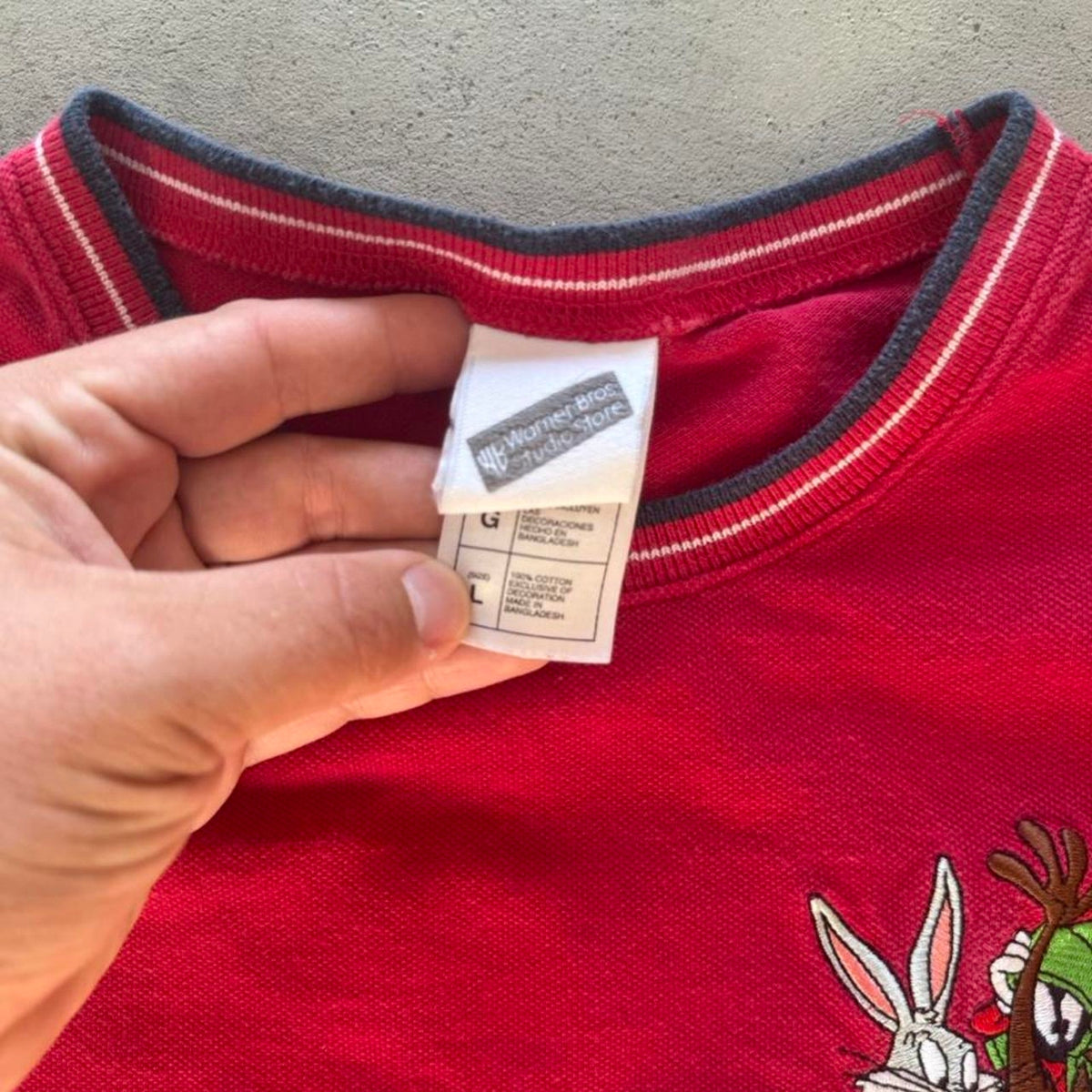 Vintage 90s Looney Tunes Cartoon Taz Pocket T-Shirt - Large