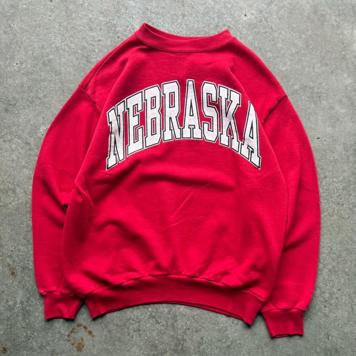 Vintage 90s Nebraska Huskers Spell Out Crewneck - Large