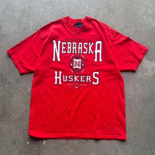 Vintage 90s Nebraska Husker T-Shirt - X-Large