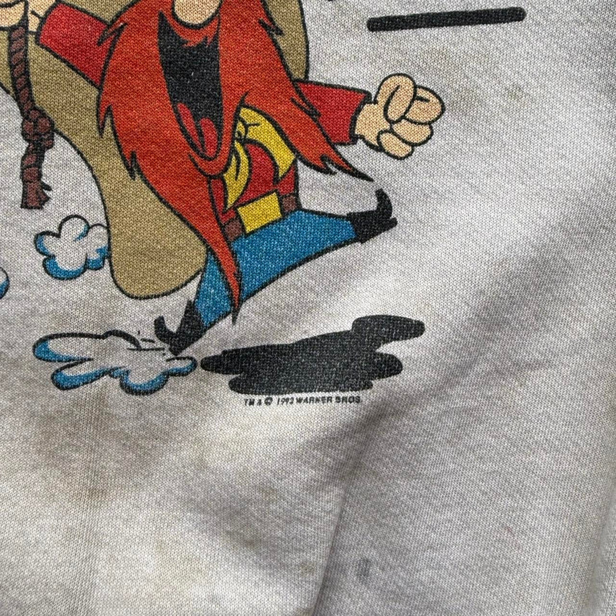 Vintage 90s Distressed NASCAR Yosemite Sam Looney Tunes Crewneck - X-Large