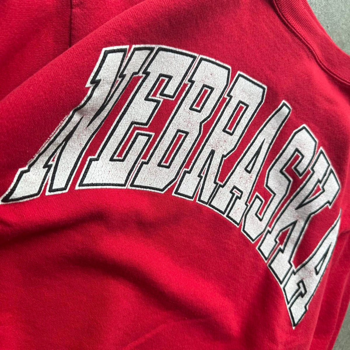 Vintage 90s Nebraska Huskers Spell Out Crewneck - Large