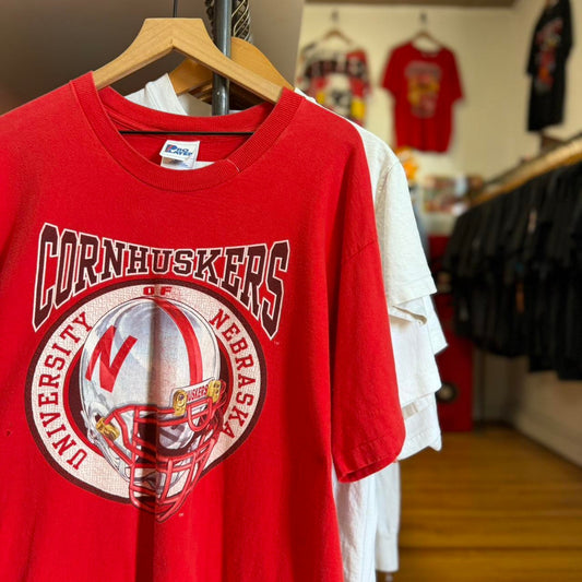 Vintage 90s Nebraska Cornhuskers Helmet T-Shirt