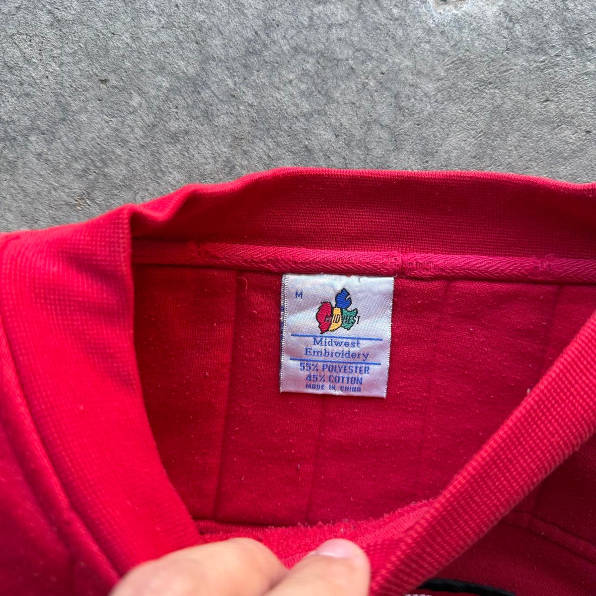 Vintage 90s Nebraska Huskers Embroidered Crewneck - Medium