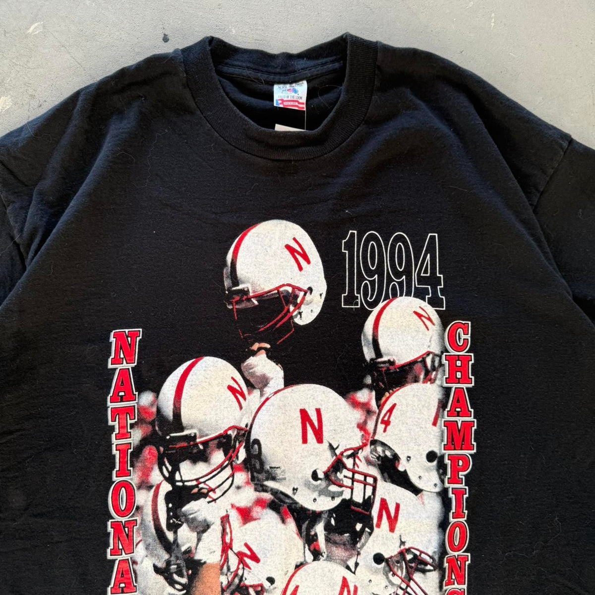 Vintage 90s Nebraska Huskers National Champions Helmet T-Shirt - XX-Large