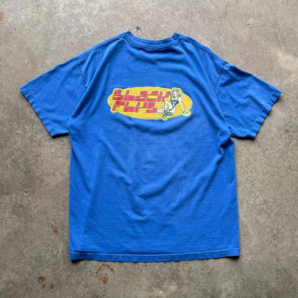 Vintage 90s Black Flys Eyewear Pinup Promo T-Shirt - X-Large