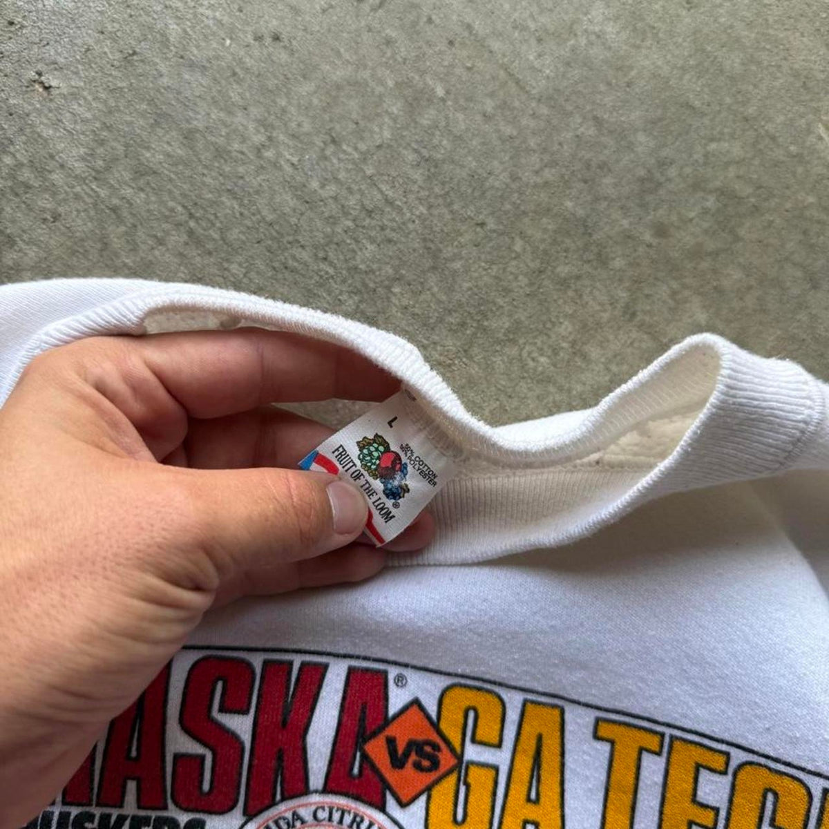 Vintage 1991 Nebraska Huskers Georgia Tech Citrus Bowl Crewneck - Large