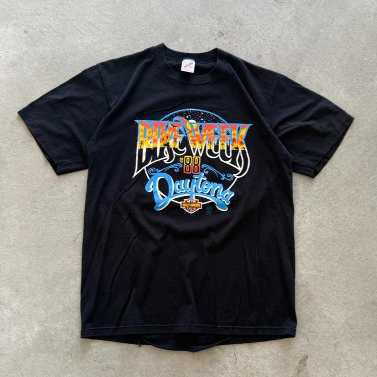 Vintage 1988 Daytona Bike Week Harley Davidson Motorcycles T-Shirt - X-Large
