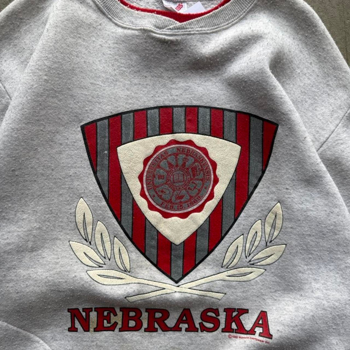 Vintage 90s Nebraska Huskers School Crest Crewneck - X-Large