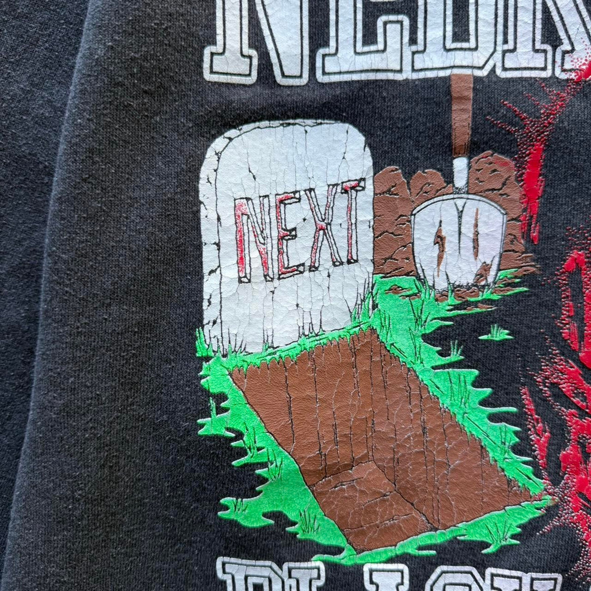 Vintage 90s Nebraska Huskers Black Shirts Graveyard Crewneck - Large