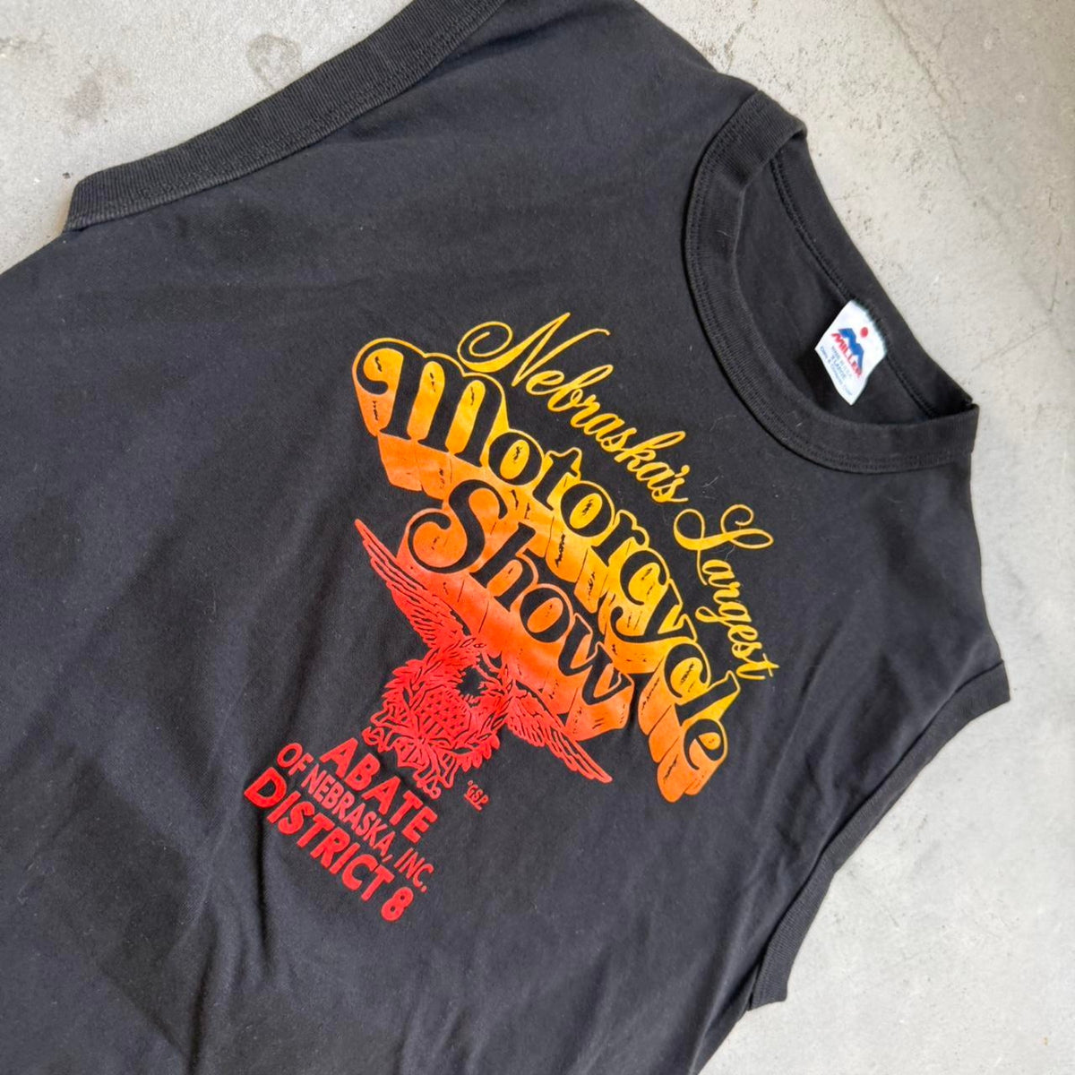 Vintage 1990 Nebraska Largest Motorcycle Show Biker Cutoff - X-Large