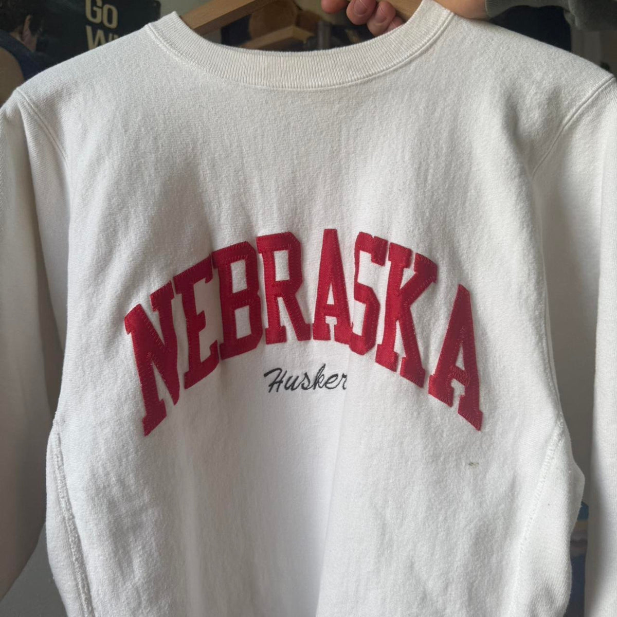 Vintage 90s Nebraska Huskers Champion Reverse Weave Crewneck - Medium