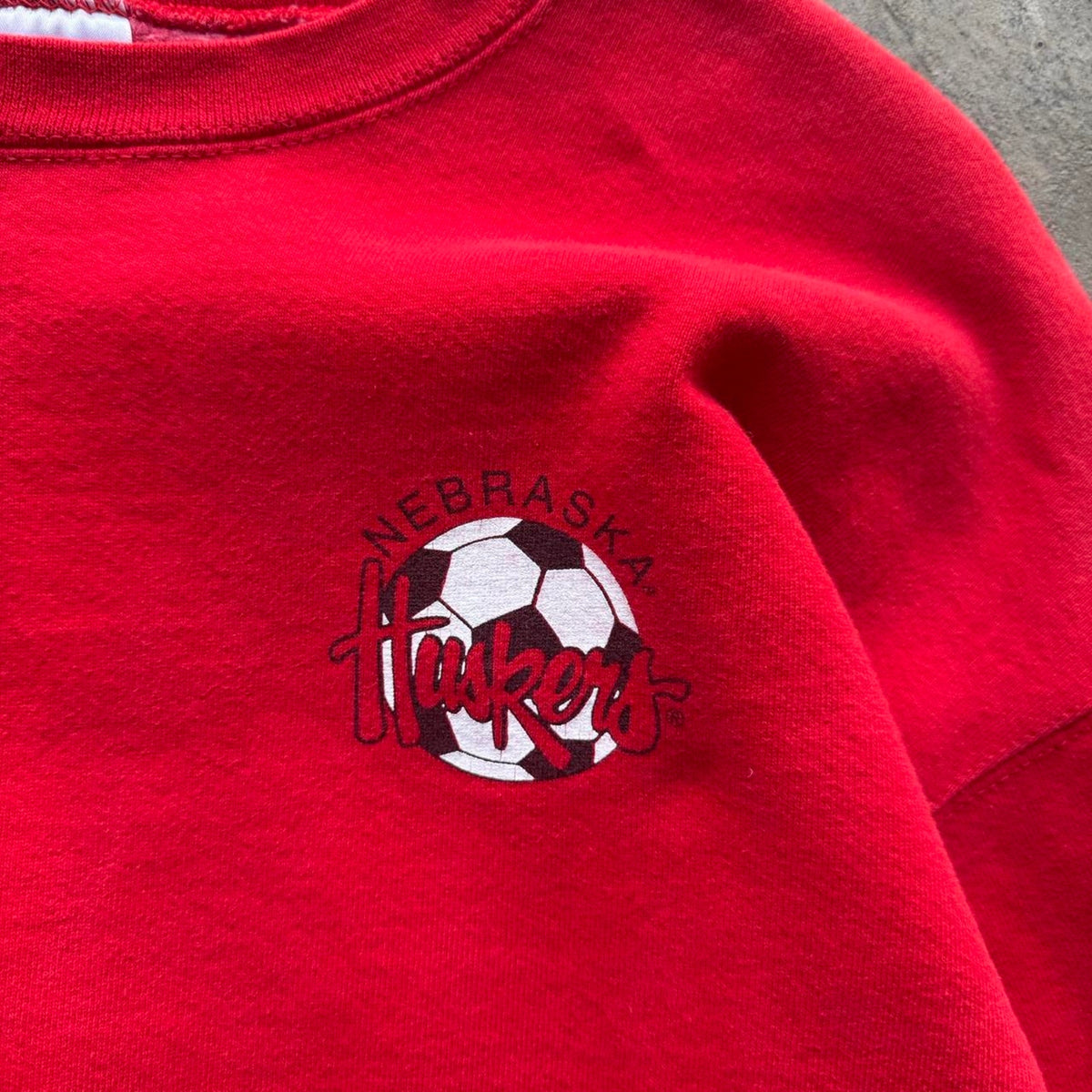 Vintage Nebraska Huskers Soccer Crewneck - X-Large