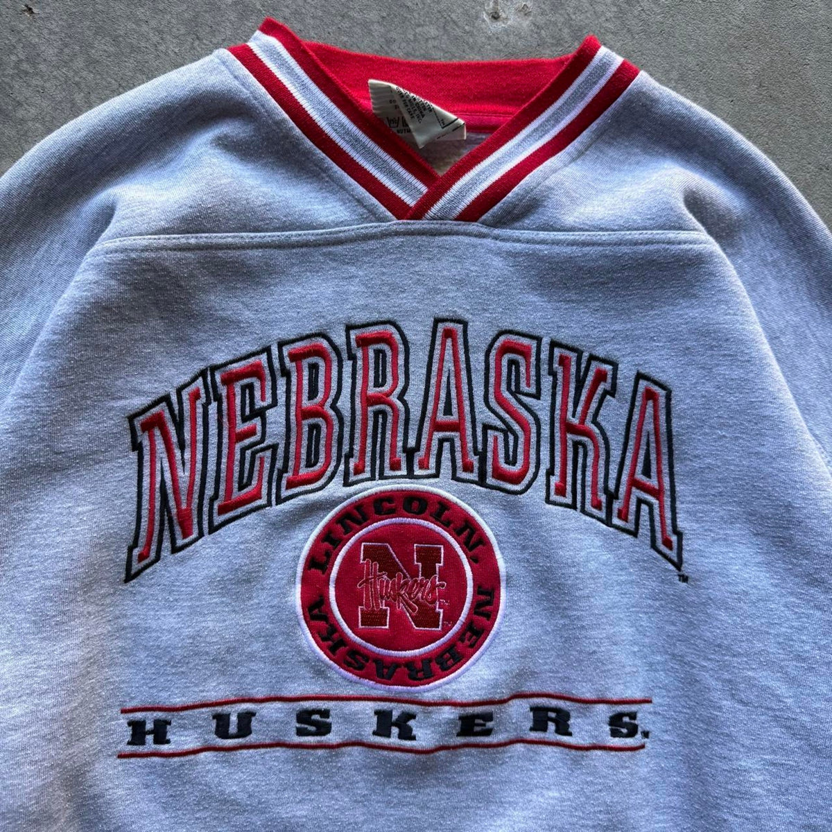 Vintage 90s Nebraska Huskers Embroidered Lee Sport Crewneck - X-Large