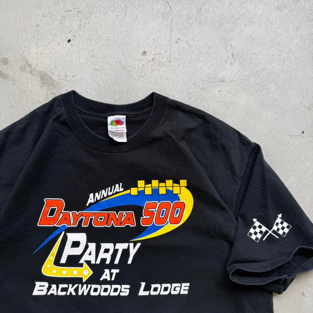 Vintage Daytona 500 Party at Backwoods Lounge NASCAR T-Shirt - X-Large