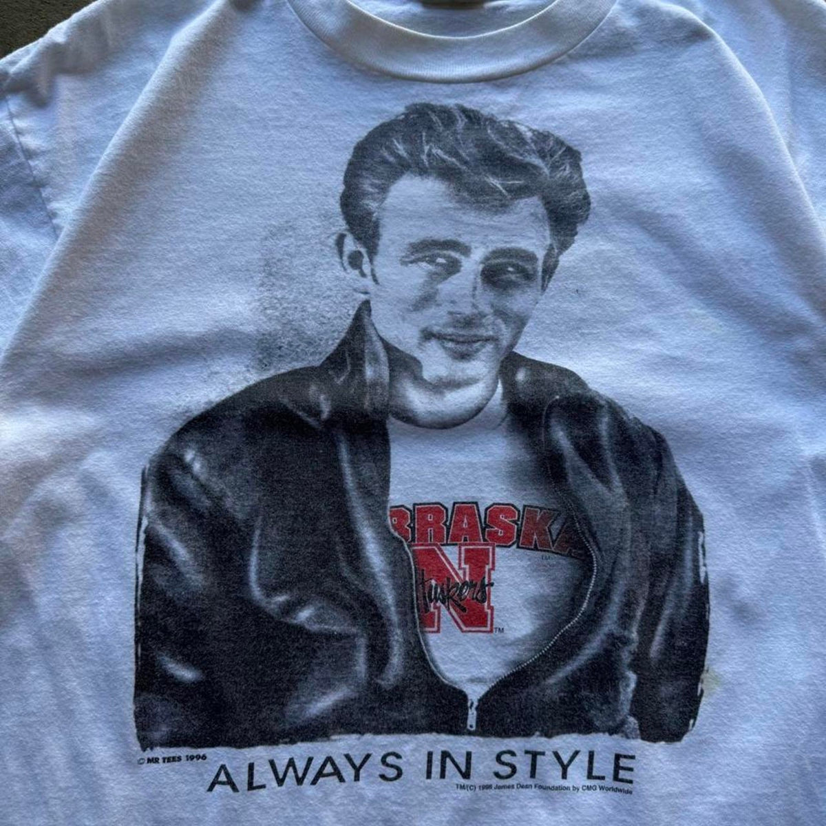 Vintage 90s Nebraska Huskers James Dean T-Shirt - Large