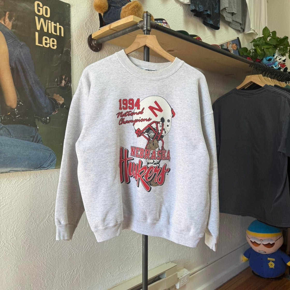 Vintage 1994 Nebraska Huskers National Championship Helmet Crewneck - X-Large