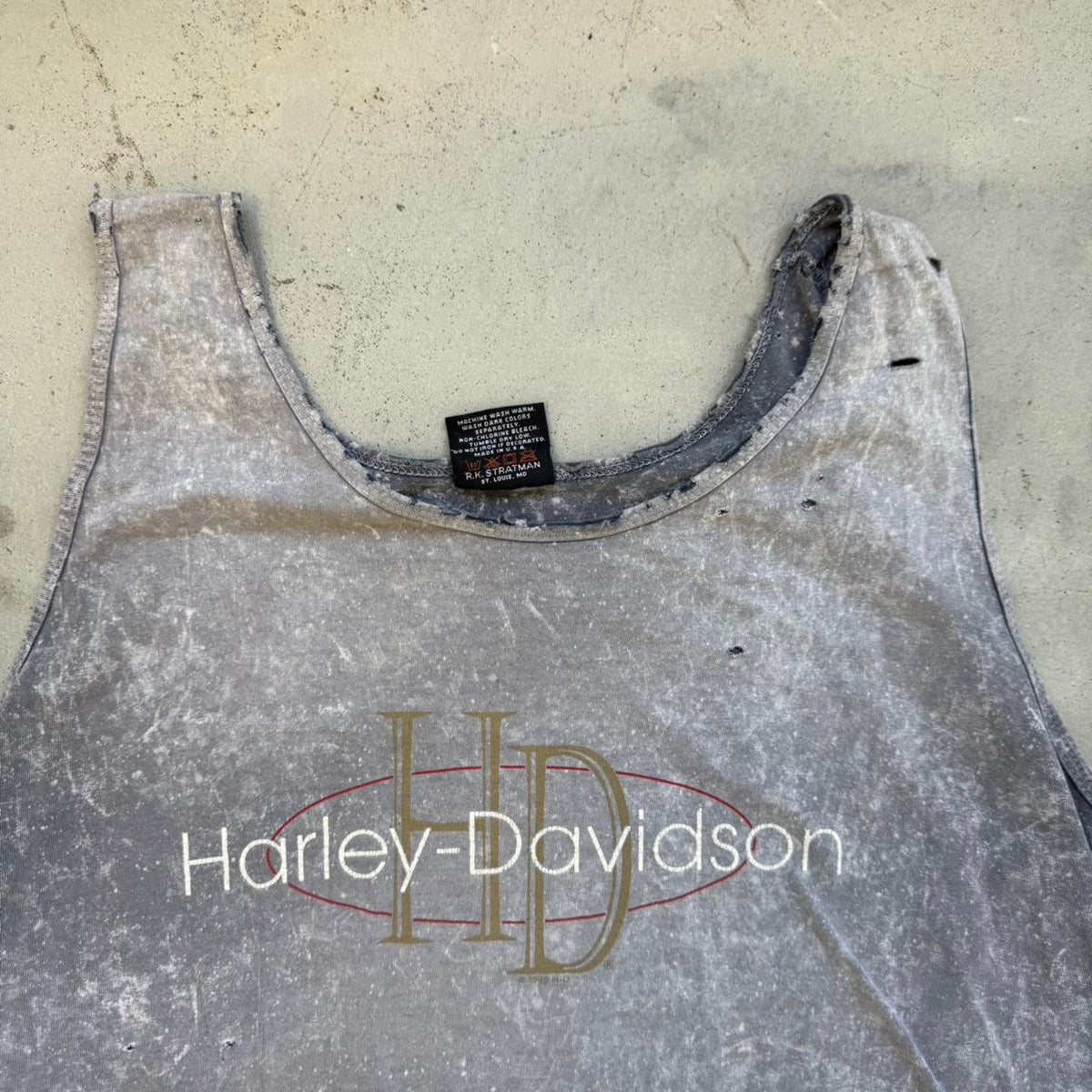Vintage Faded Harley Davidson Motorcycles Tank Top - X-Large