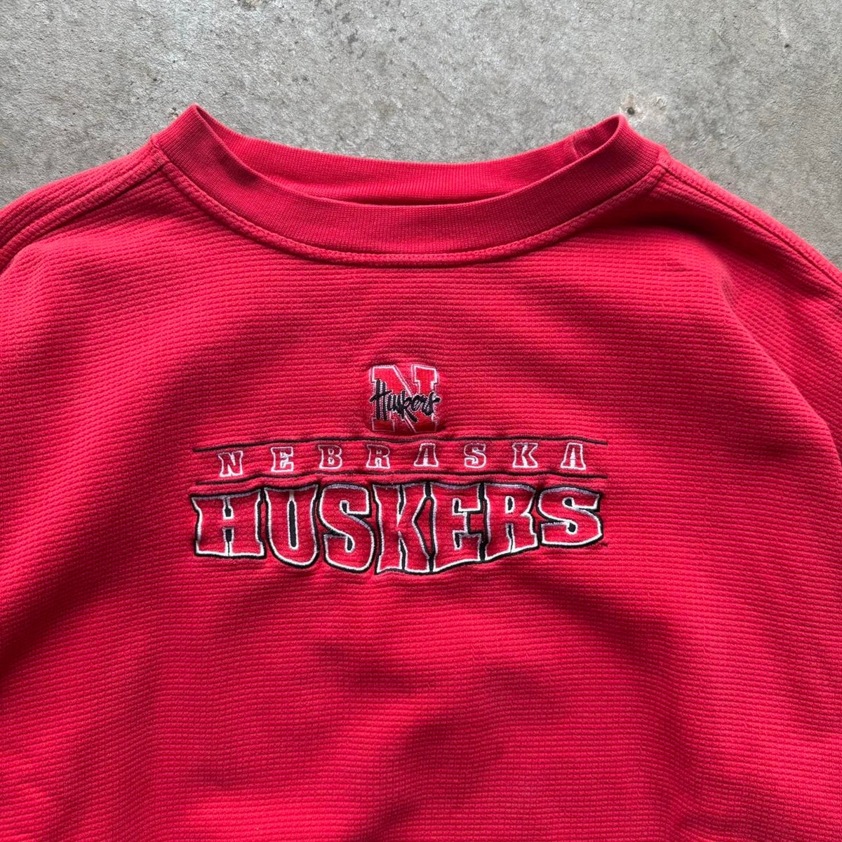 Vintage 90s Nebraska Huskers Embroidered Crewneck - XX-Large