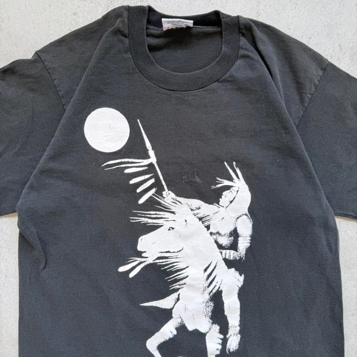Vintage 80s Native American Horse Riding T-Shirt - Medium